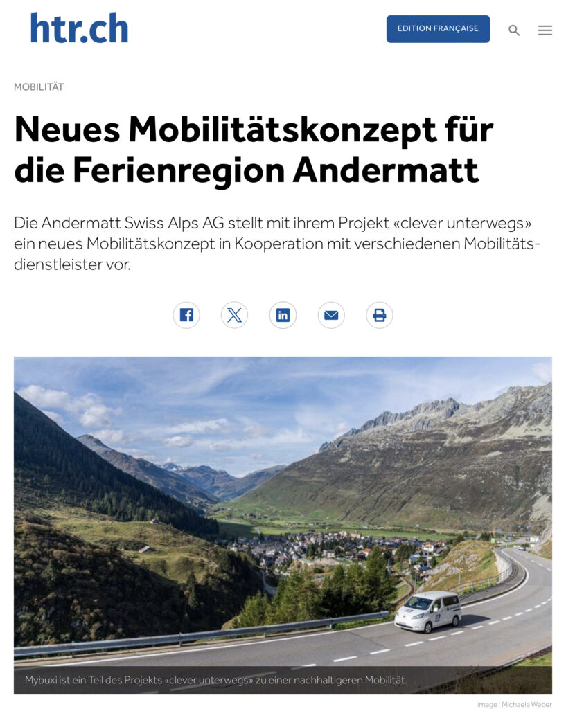 Neues Mobilitätskonzept für die Ferienregion Andermatt